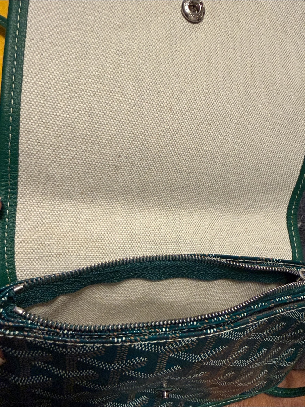 Goyard Dark Teal Monogram Crossbody Bag - Picture 5 of 6